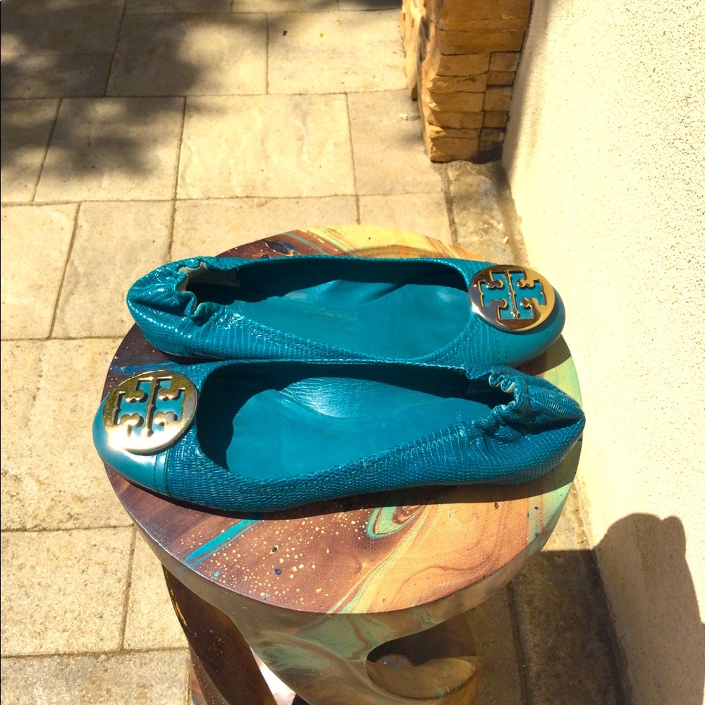 Tory Burch Minnie Travel Leather Ballet Flats